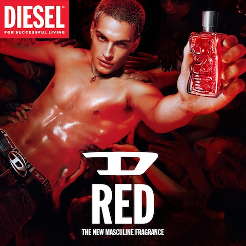DIESEL D RED, Eau de Parfum for Men, Fougere &amp; Aromatic With Notes of Red Grapefruit, Lavender &amp; Sandalwood, 1 Fl. Oz.
