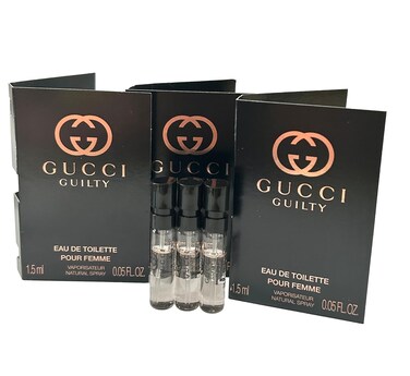 Gucci Guilty Sample Perfume Women Sample EDT Spray 1.5 ml / 0.05 oz Small travel size - set of 3