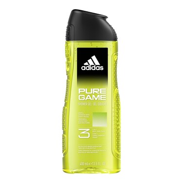 CONFETTIWOW adidas - Pure Game 3-in-1 Shower Gel &amp; Shampoo for Men 400ml