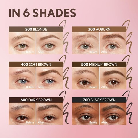 Covergirl Clean Fresh Brow Filler Pomade, 600 Dark Brown, Eyebrow Pencil, Ultra-Precise Tip, Creamy Formula, Highly Pigmented, Soft Matte Finish, Vegan Formula, 0.007oz