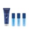 Nautica Blue, Voyage, and Pure Blue 4 Piece Gift Set, Notes of Basil, Jasmine, and Cedarwood, Men's Fragrance, Long Lasting, Everyday Fragrance