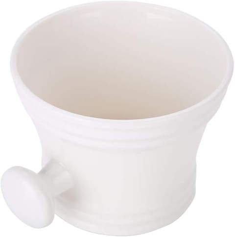 Shaving Bowl, Shaving Shave Soap Mug Shaving Brush Set Shaving Soap Bowls Abs Men&#39;S Shaving Foam For Shaving Soap Bowls Bowl, 11 11 8Cm(White)
