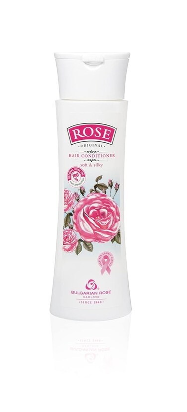 Bulgarian Rose Hair Conditioner with Natural Rose Oil ,Hydrating Conditioner, Intense Moisturizer for Dry and Damaged Hair, Paraben Free