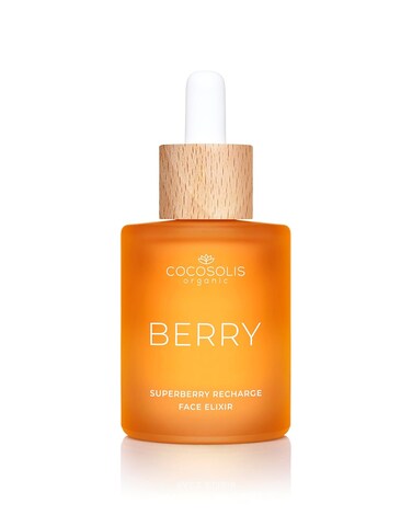 COCOSOLIS BERRY Superberry Recharge Face Elixir, facial elixir with organic oils, vegan nourishing day care with vitamin E and enzyme-activated oils