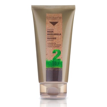 Salerm - Hair Mask - Argan Mask Biokera Natura - 200 ml - for Damaged Hair - with Argan and Cotton Oil - Deep Hydration - Prevents Hair Aging