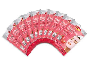 HYPOALLERGENIC Strawberry Peeling MASK - 3-PHASE-EFFECT - for 20 Applications (Pack of 10 x 2 units. 6 ml per unit)- for all skin types