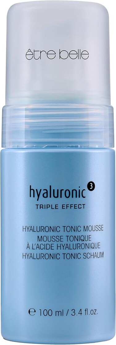 &ecirc;tre belle Hyaluronic&sup3; Triple Effect Tonic Mousse   Hydrating Face Toner Foam with Hyaluronic Acid, Witch Hazel, Tiger Grass &amp; Kiwi Extract for All Skin Types   Sooth &amp; Refresh Skin, 100 ml /3.4 Fl Oz