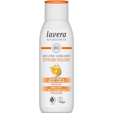 lavera Body Lotion Vitalizing - Body Milk with organic orange &amp; organic almond oil - body milk for normal skin - PETA certified - biodegradable - vegan - natural cosmetics - 6,76 fl.oz.