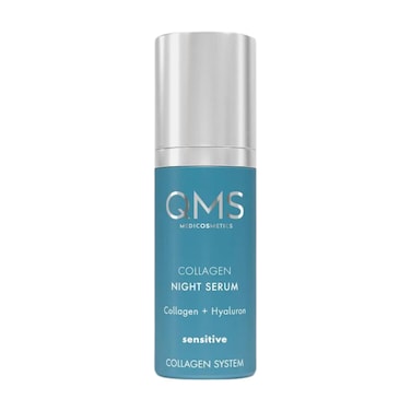 QMS Medicosmetics Collagen Night Serum for Sensitive Skin &ndash; Anti-Aging Skin Care Instantly Reduces Fine Lines + Minimizes the Appearance of Wrinkles with a Collagen/Hyaluronic Acid Complex &ndash; 1.01 oz