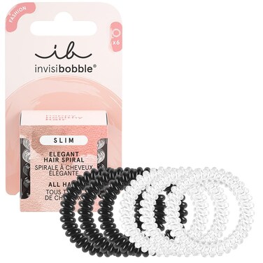invisibobble SLIM Traceless Spiral Hair Ties - Pack of 3 - Strong Elastic Grip Coil Hair Accessories for Women - No Kink, Non Soaking - Gentle for Girls Teens and Thick Hair