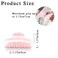 Brinie Hair Claw Clamps Pink Hair Barrettes Medium Non Slip Clips Hair Accessories for Women and Girls (2 PCS) (BT03-PW)