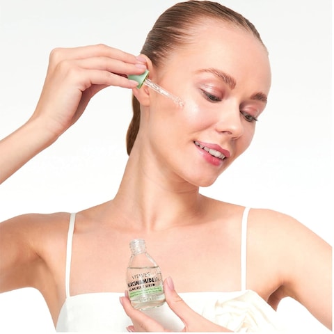 VITAYES b!right 10% Niacinamide Hyaluronic Acid Serum - Pore Refinement, Strengthening the Skin Barrier, Moisturizing, Anti Aging - for Radiant &amp; Rejuvenated Skin - 1.01 Fl Oz