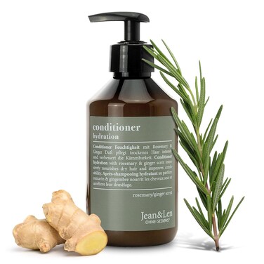 Jean &amp; Len Moisturizing Conditioner Rosemary &amp; Ginger, for dull and dull hair, nourishes intensively &amp; improves combability, conditioner with spicy fragrance, without parabens &amp; silicones, 10.14 Fl Oz