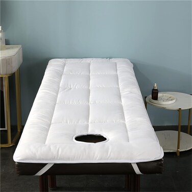 Spa Massage Table Pad &amp; Face Cradle Set - Soft and Comfortable Thick Facial Bed and Headrest Cover 75"x31.5" Thickened Mattress with Holes