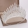 Trendy Silver Color Rhinestone Crystal Queen Big Crown Bridal Wedding Tiara Women Beauty pageant Bridal Hair Accessories Jewelry (Silver)