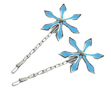 GK-O 1pair Inoue Orihime Hexagon Snow Hairpin Hair Clip Cosplay Costume Accessories Medium