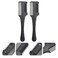 2pcs Hair Thinning Comb Double Edge Hair Razor Comb Slim Hair Cutting Tool for Home and Salon (Black)
