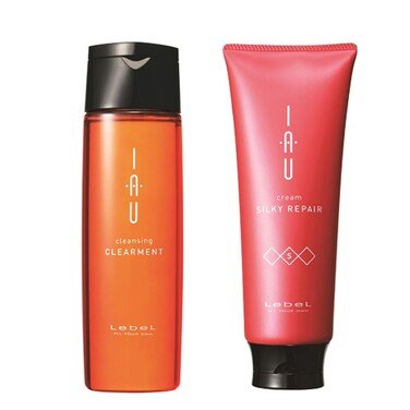 Lebel IAU Cleansing Clearment Hair Shampoo 200ml &amp; Lebel IAU Silky Repair Hair Treatment 200ml Set