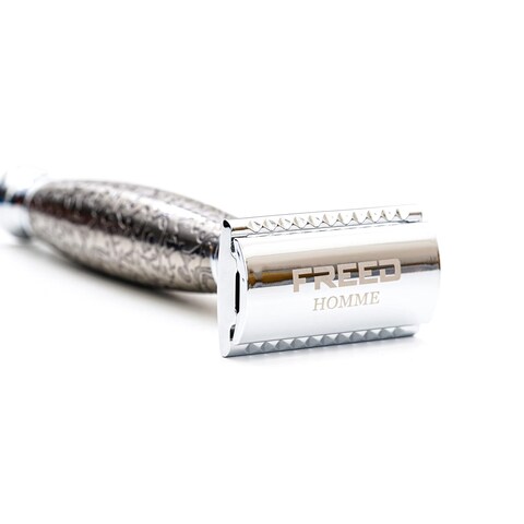 FREED Vintage Handmade Double-edge Razor with alloy Etched Engraving and 10 Japanese Stainless Steel Double Edge Safety Razor Blades,It&#39;s the best gift for men, fathers, or birthday