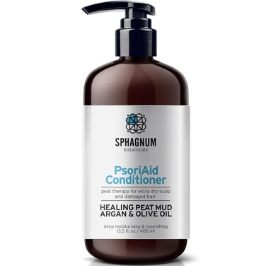 New Psoriasis Conditioner - Effective Argan &amp; Olive Oil Treatment with Healing Peat Mud for Thin, Dry and Damaged Hair 13.5 fl. oz