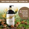 Organic Jojoba Oil 16 oz - 100% Pure &amp; Natural Jojoba Massage Oil for Hair, Skin, Body, &amp; Face - Natural Cold Pressed Unrefined - Hexane Free Massage Oil for Massage Therapy &amp; Date Night