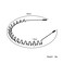 Fashion Headband for Men Women - Unisex Black Hair Band Hoop Clips, Metal Elastic Non-slip Bandeau