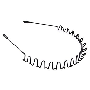 Fashion Headband for Men Women - Unisex Black Hair Band Hoop Clips, Metal Elastic Non-slip Bandeau
