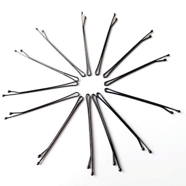 100Pcs Black Bobby Pins Black Barrette Hairstyle Tools Accessories (Black thin)
