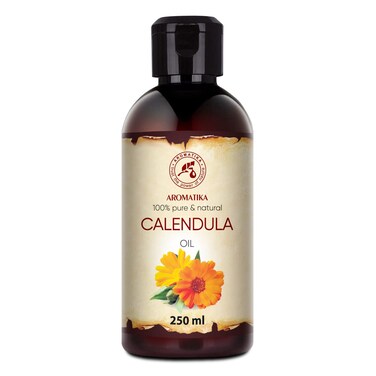 Calendula Oil 8.5 Fl Oz (250ml) - Calendula Officinalis Flower Extract &ndash; Infused - Almond Oil Base - 100% Pure &amp; Natural - Marigold Oil &ndash; Benefits for Skin, Nails, Hair, Face, Body