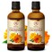 AROMATIKA Calendula Oil set 2 x 3.4 Fl Oz - 6.8 Fl Oz - Calendula Officinalis - Infused - Almond Oil Base - 100% Pure &amp; Natural - Marigold Oil - for Skin, Nails, Hair, Face, Body