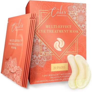 Under Eye Patches for Puffy Eyes Collagen Eye Mask for Dark Circles Gel Under Eye Pads for Wrinkles with Hyaluronic Acid Clear Eye Masks Under Eye Bags Treatment Men and Woman (20 pairs)