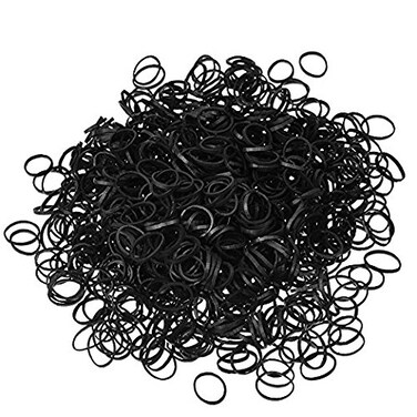 Elastic Bands Hair Rubber Bands Hair Ties Tpu Baby Girl's Kids Hair Holder Hair Tie Elastic Rubber Bands - 1000 Pcs (Black)