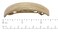 French Amie Curved Small Ivory 2.5 Inches Celluloid Handmade Automatic Hair Clip Hair Barrette with Golden Clasp (Ivory)