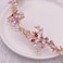 Lizzie Kay Pink Floral Hair Vine Drape Crystal Headpiece Wedding Bridesmaid Bridal Women