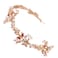Lizzie Kay Pink Floral Hair Vine Drape Crystal Headpiece Wedding Bridesmaid Bridal Women
