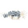 Hair Comb, Wedding Bridal Hair Clip, Rhinestone Pearl Floral Headpiece, Hair Accessories for Bridesmaid, Blue