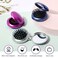 1st Choice Folding Hair Brush with Mirror,Round Mini Compact Massage Comb for Purse/Pocket,Travel Size for Girls and Women (Purple)