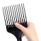 Soft 'N Style Plastic Hair Pick Combs for Women and Men - 3 Pack Black Detangling Combs for Afro, Curly Hair Braiding and Styling