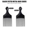 Soft &#39;N Style Plastic Hair Pick Combs for Women and Men - 3 Pack Black Detangling Combs for Afro, Curly Hair Braiding and Styling