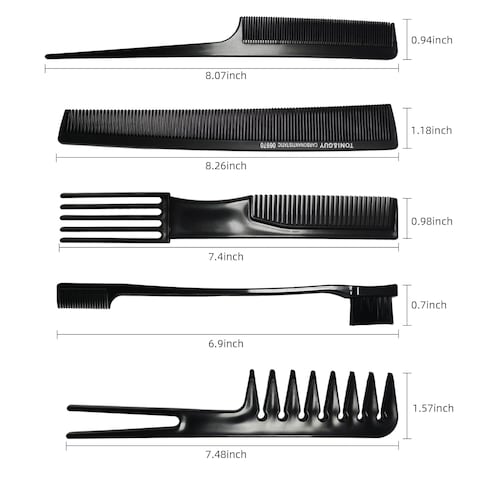 1st Choice 12 Pieces Hair Styling Comb Set Professional Styling Comb Set