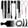 1st Choice 12 Pieces Hair Styling Comb Set Professional Styling Comb Set