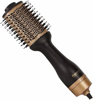 KARMIN Salon Pro Ionic Hair Dryer Brush Round Blowout Blow Dryer Brush in One, Ceramic, Negative Ion, Volumizer and Styler, Ultra-Light Drying, Styling Tool, 3 Heat and 2 Speed Settings, Black