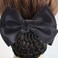 Minkissy Black Hair Clip Set: Snood Net, Flower Bun Cover, Bowknot Mesh Clip, Hair Flower Net Bag Headdress for Office Girls