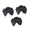 Minkissy Black Hair Clip Set: Snood Net, Flower Bun Cover, Bowknot Mesh Clip, Hair Flower Net Bag Headdress for Office Girls