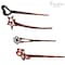 Parcelona French Lavish Tortoise Shell Set of 4 Celluloid Large Bun Hair Pin Sticks for Women