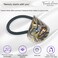French Amie Curve Oval Onyx Celluloid Handmade Ponytail Elastic Hair Tie for Women and Girls