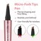 Magic Eyebrow Pencil, Waterproof Microblading Eyebrow Pen 4 Fork Tip Tattoo Pencil,Waterproof Eyebrow Pencil, Easily Create Natural-Looking Brows, Smudge-proof, Up to 24HR Wear (Dark Brown)