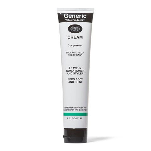 Generic Value Products Cream Leave In Conditioner &amp; Styler, Moisturizes, Strengthens, Protects, Leavein Thickening Conditioner, 6 Oz