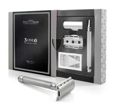 Edwin Jagger 3ONE6 Stainless Steel Knurled DE Safety Razor