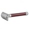 Edwin Jagger Double Edged Safety Razor (Long Handle - 93mm (3.7"), Burgundy)